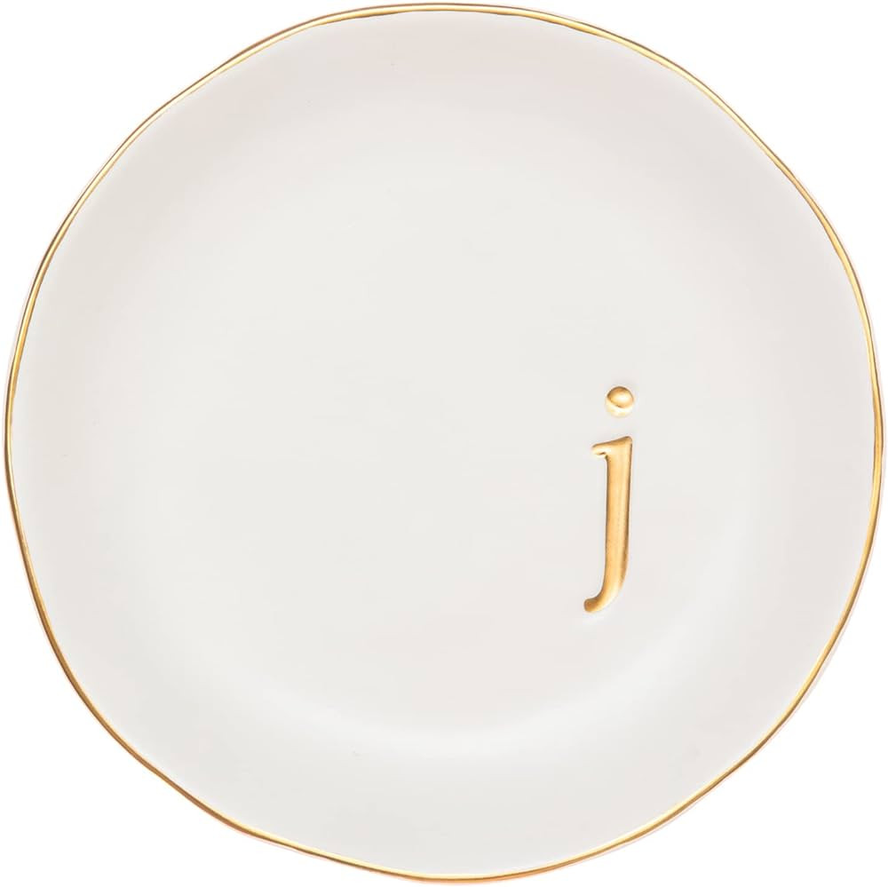 COLLECTIVE HOME - Ceramic Jewelry Tray, Decorative Trinket Dish for Rings Earrings Necklaces Brac... | Amazon (US)