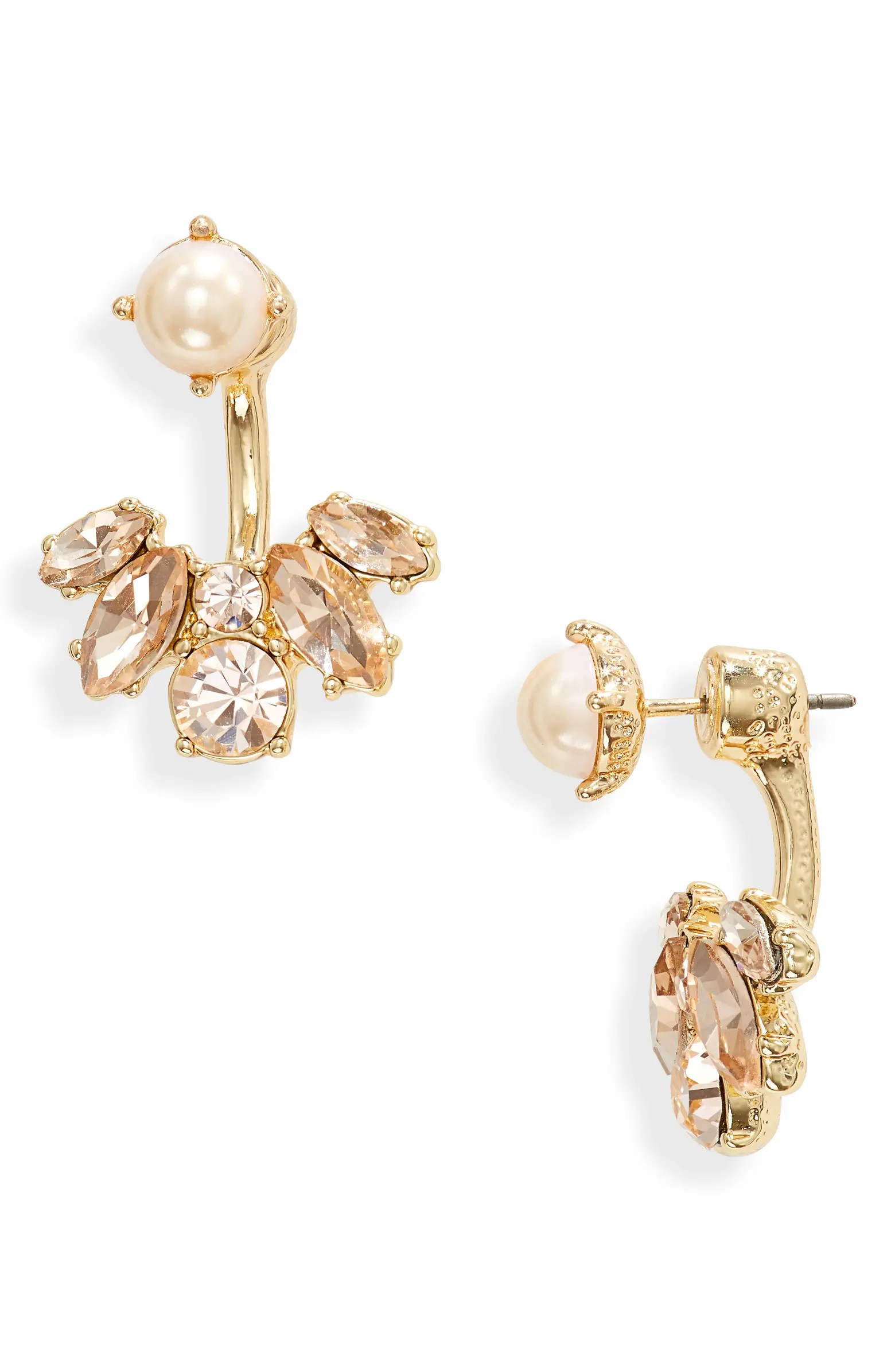 Marchesa Imitation Pearl & Crystal Ear Jackets | Nordstrom | Nordstrom
