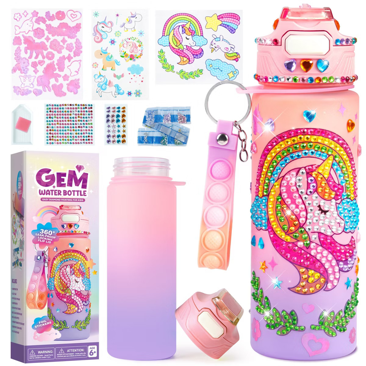 Joyfy Unicorn DIY Gem Diamond Painting Kit, Decorate Your Own Water Bottle Craft Kits, Arts & Cra... | Target