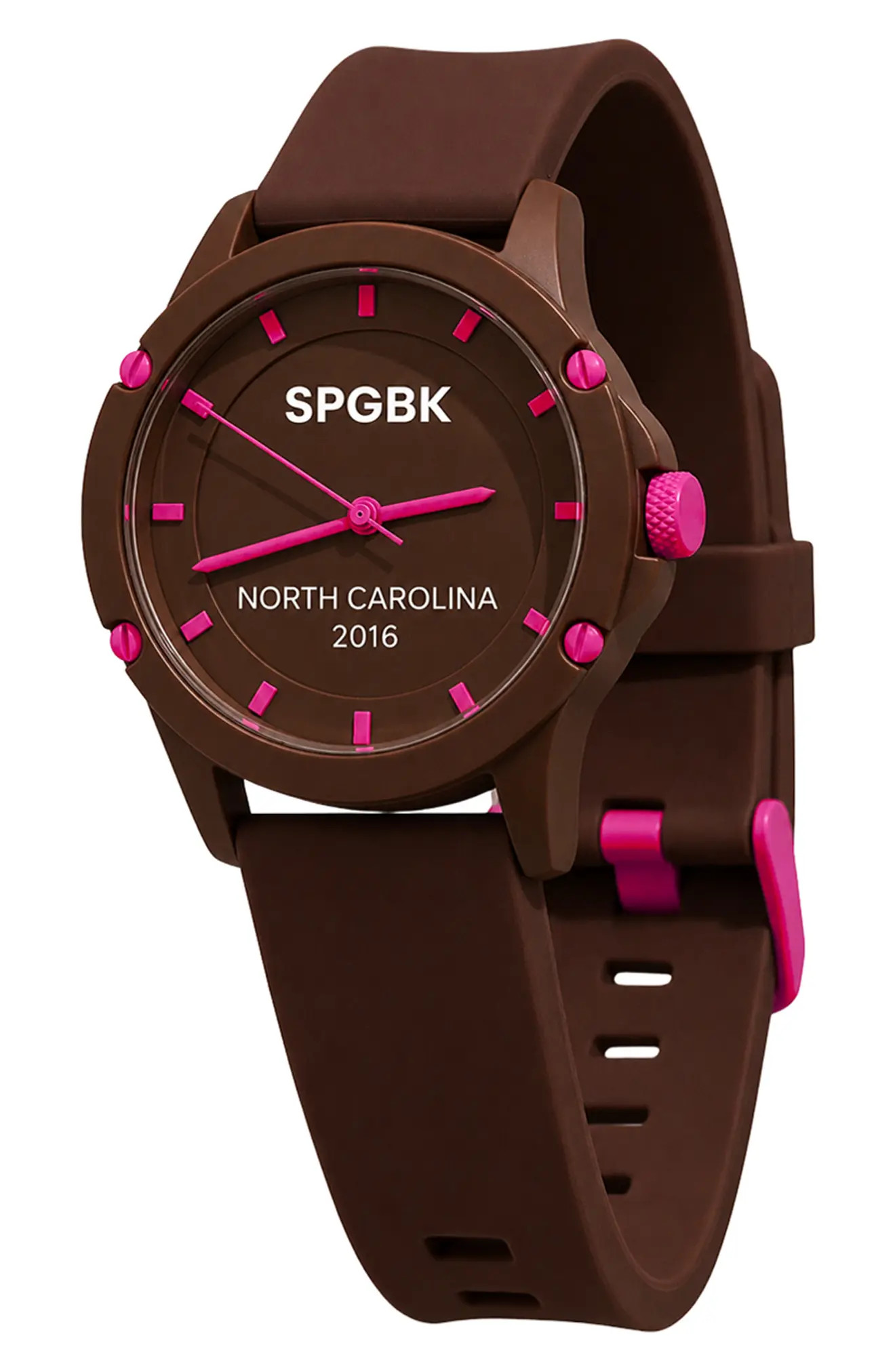 Chocolate Raspberry Silicone Strap Watch, 32mm case (Women) | Nordstrom | Nordstrom