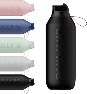 Chilly's Series 2 Flip Water Bottle with Sports Flip Lid, Telescopic Straw and Nylon Carry Loop -... | Amazon (UK)