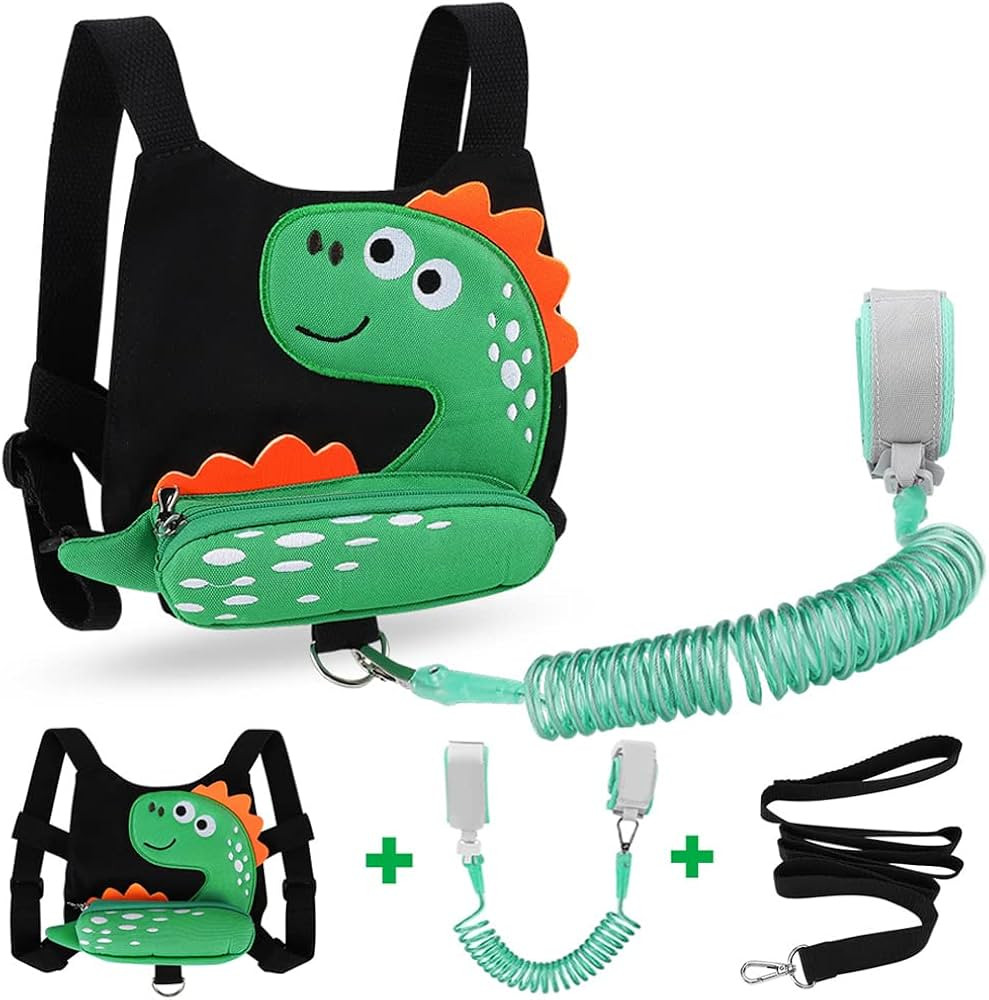 3 in 1 Toddler Harness Leash + Baby Anti Lost Wrist Link, Accmor Cute Dinosaur Child Safety Harne... | Amazon (US)
