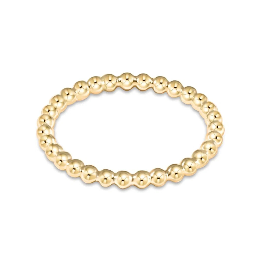 Classic Gold 2mm Bead Ring | The Horseshoe Crab