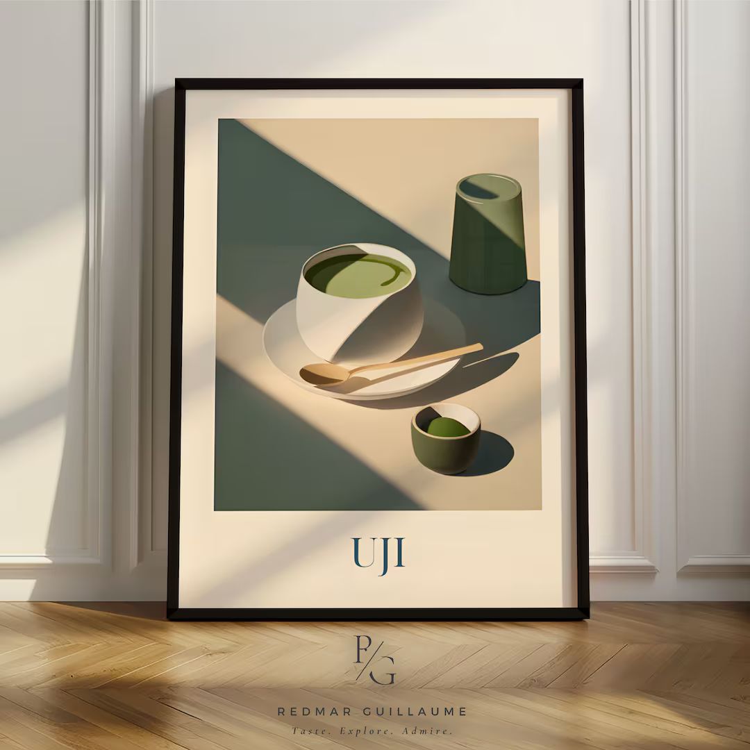 Matcha Tea From Uji Art, Artsy Kitchen Poster Japanese Tea, Matcha Tea Print, Poster Only or Fram... | Etsy (US)