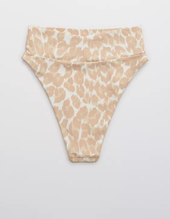 Aerie Leopard High Cut Cheeky Bikini Bottom | American Eagle Outfitters (US & CA)