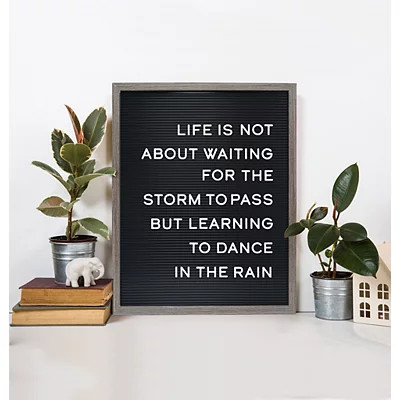 Black Framed Peg Letter Board with White Letters | Kirkland's Home