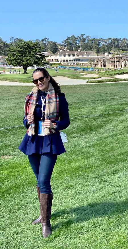My go-to style for outdoor events like golf tournaments and sports events is a pair of skinny jeans, boots, a cute coat, and cozy scarf. #fallfashion #falloutfits #jeans #boots #coats #jackets

#LTKSeasonal #LTKstyletip