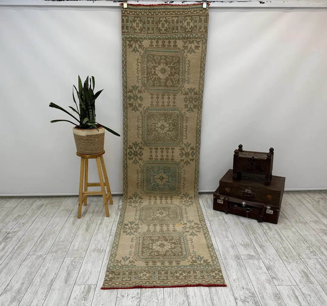 Turkish Runner Rug, Runner Rug, Entryway Rug, Vintage Rug, Hallway Rug, Corridor Rug, Handmade Ru... | Etsy (US)