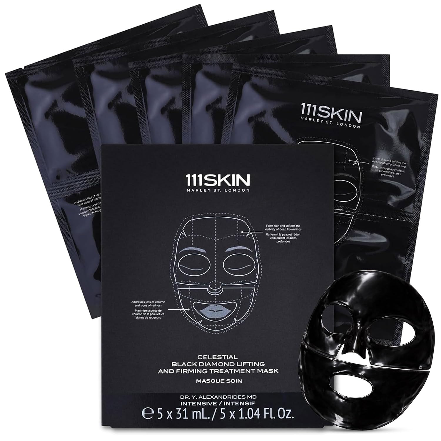 111SKIN Celestial Black Diamond Lifting and Firming Treatment Mask Set of 5 | Amazon (US)