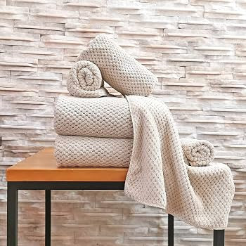 Towels,29x59 Inch Extra Large Bath Towels Set of 6 Quick Dry Super Soft Microfiber Towels for Bat... | Amazon (US)