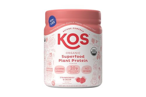 KOS Protein Powder Strawberry Cream 10 Serving | Amazon (US)