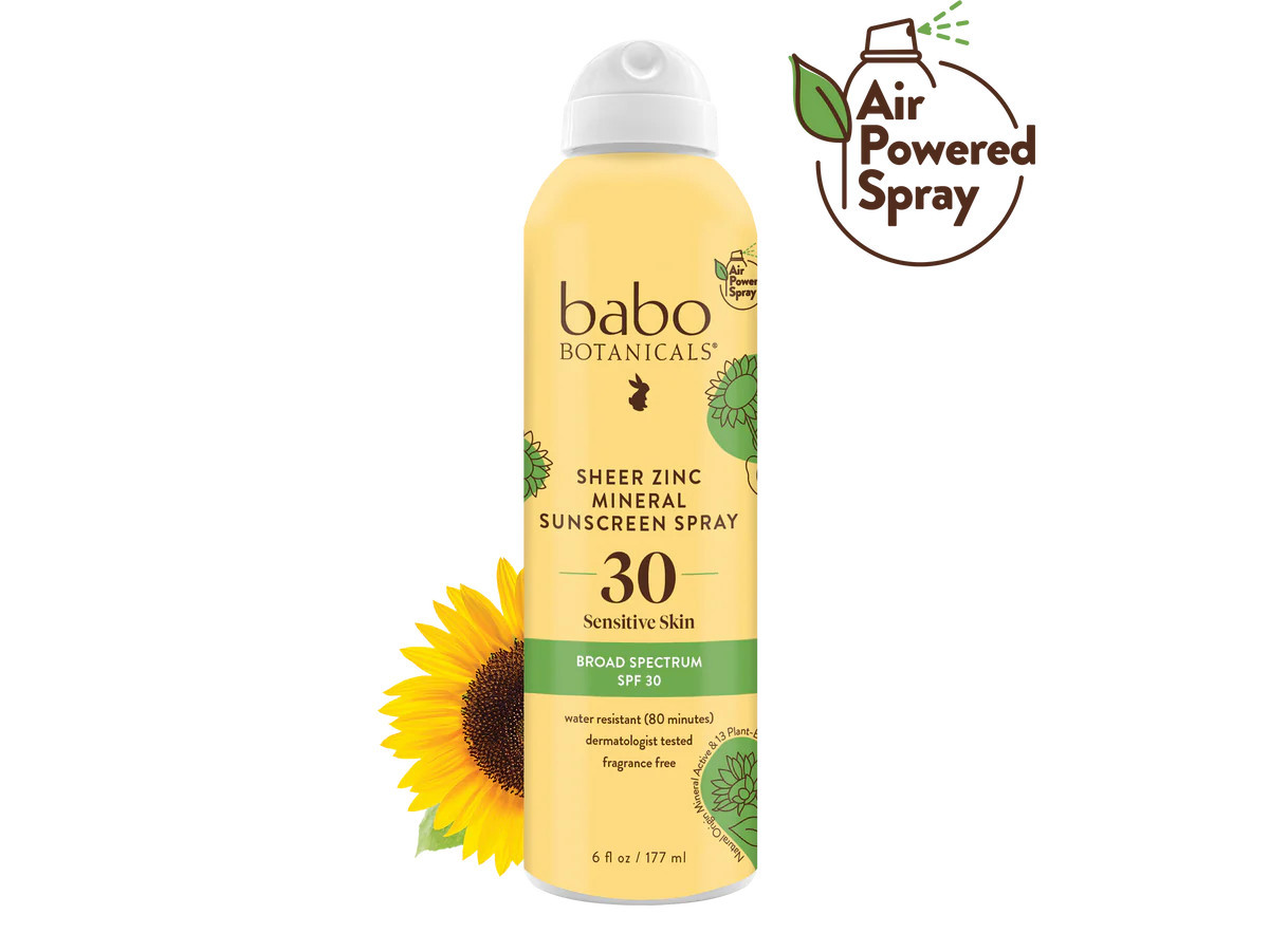 Sheer Zinc Mineral Sunscreen Spray SPF30 | Babo Botanicals