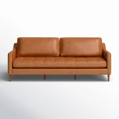 Daylen 86'' Genuine Leather Sofa | Wayfair North America