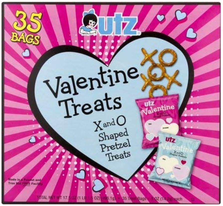 Utz Valentine X and O Shaped Pretzels (35 Treat Bags) | Amazon (US)