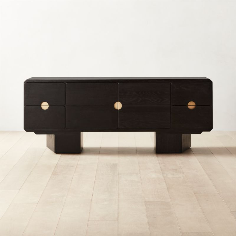 Bishop Ebonized Wood Credenza + Reviews | CB2 | CB2