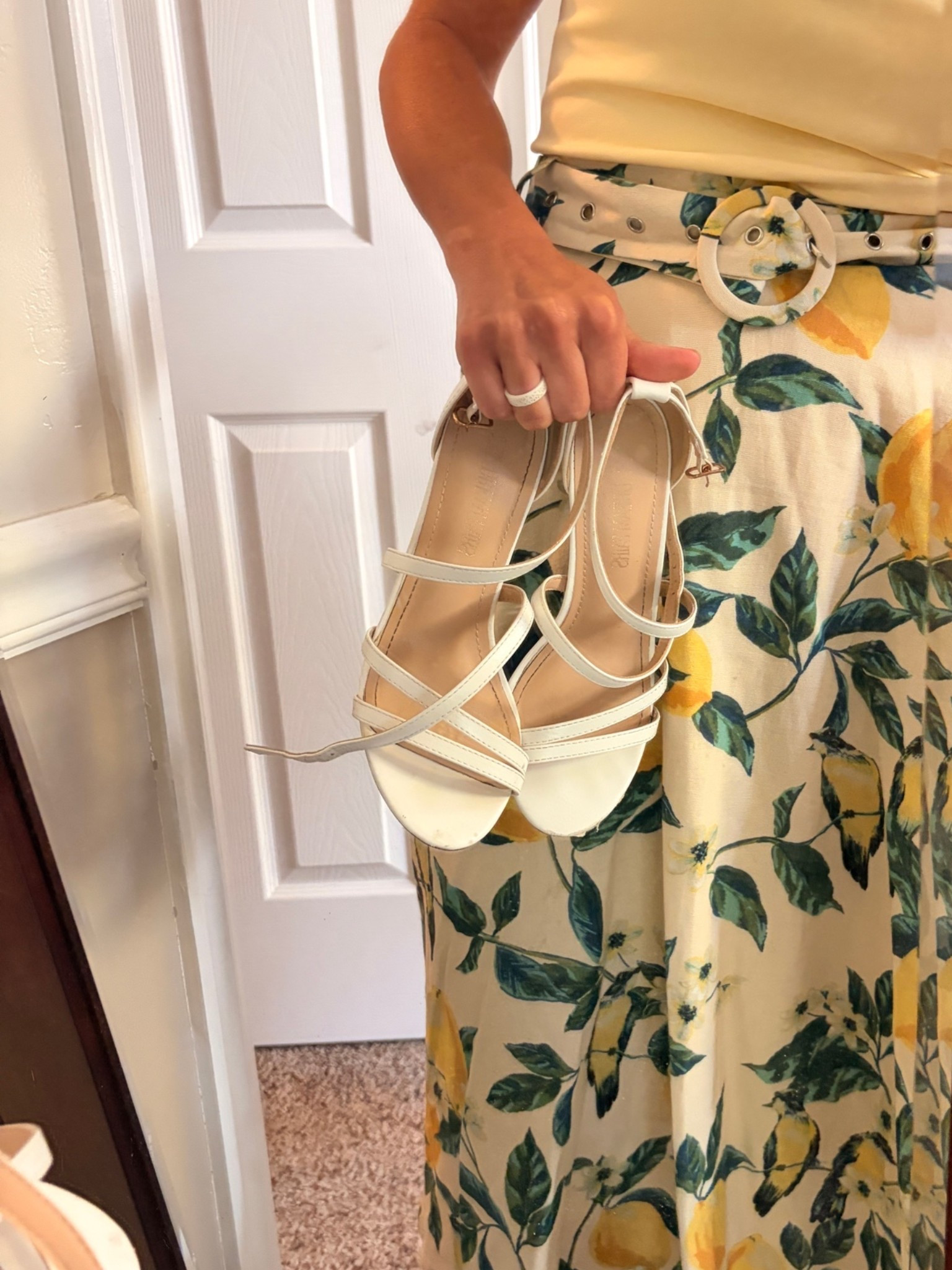Loving this skirt paired with the white heels!

#LTKmomlife #LTKootd #LTKOver40