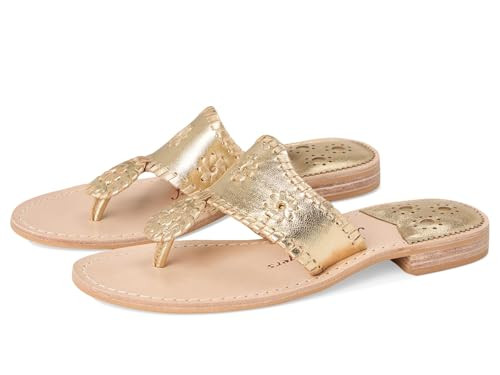 Jack Rogers Womens Jacks Flat Sandal Platinum/Platinum 9.5 Medium | Amazon (US)