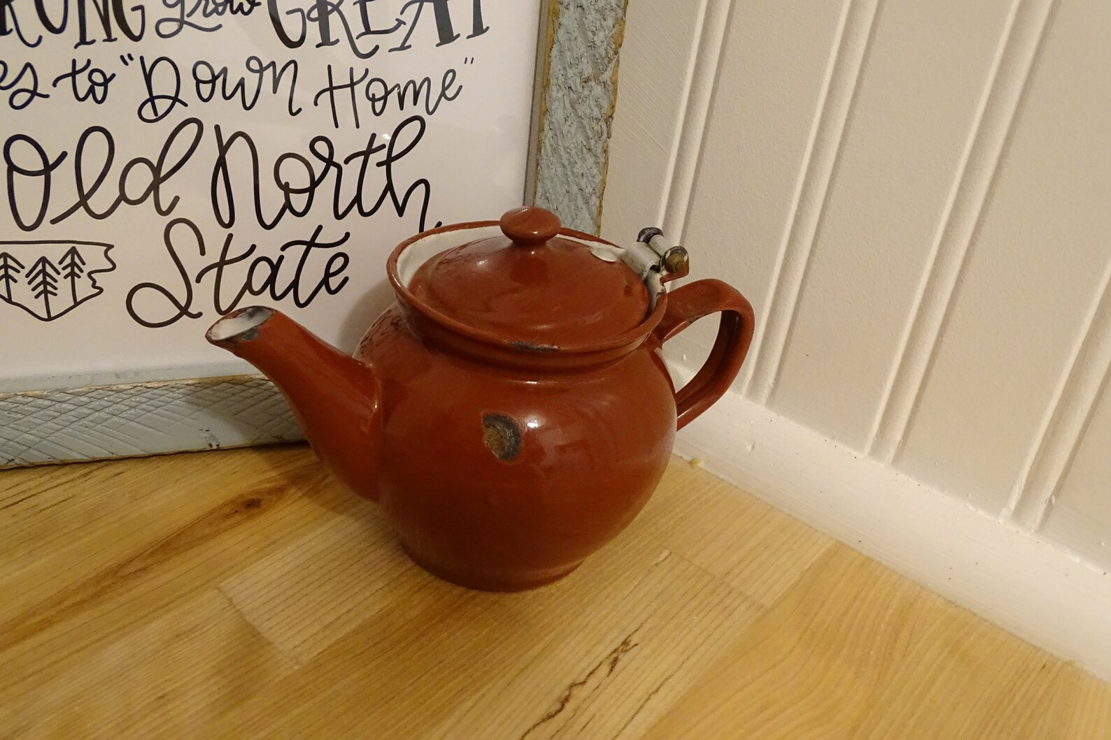 Burgundy Brown Austria Enamel Teapot, Single Cup Hinged Lid Brown Enamel Tea Pot, Vintage Single ... | Etsy (US)