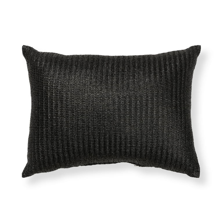Better Homes & Gardens Black Hermosa Lumbar Pillow | Walmart (US)