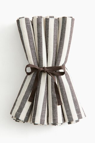 H & M - 4-Pack Cotton Napkins - Brown | H&M (US + CA)