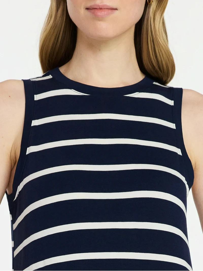 Time and Tru Women's Sleeveless Midi Column Dress, Sizes XS-XXXL | Walmart (US)