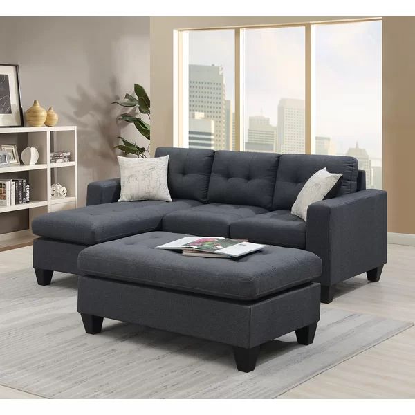 Artan 80" Left Hand Facing Sectional with Ottoman | Wayfair North America