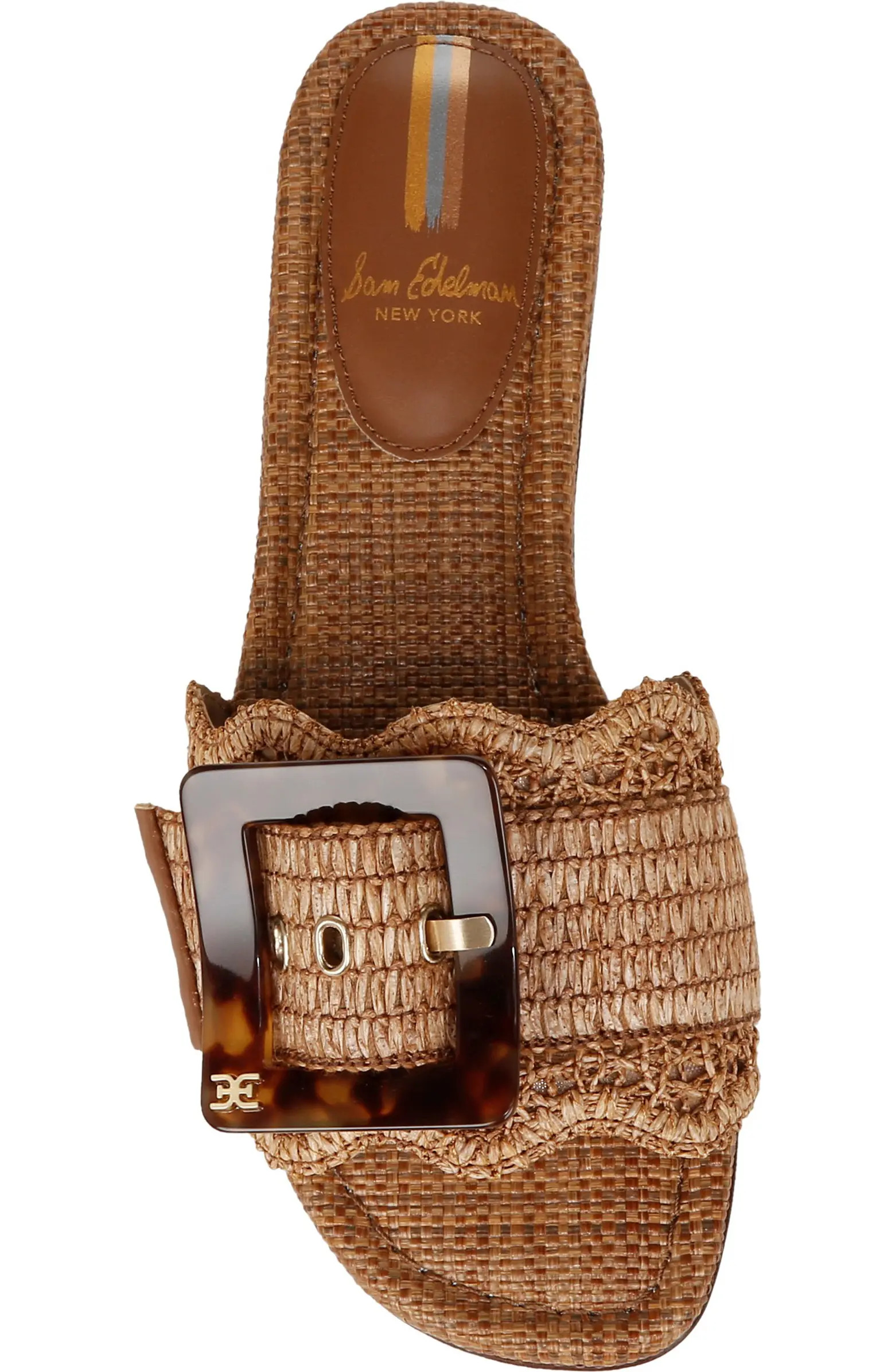 Bambi Raffia Buckle Slide Sandal (Women) | Nordstrom