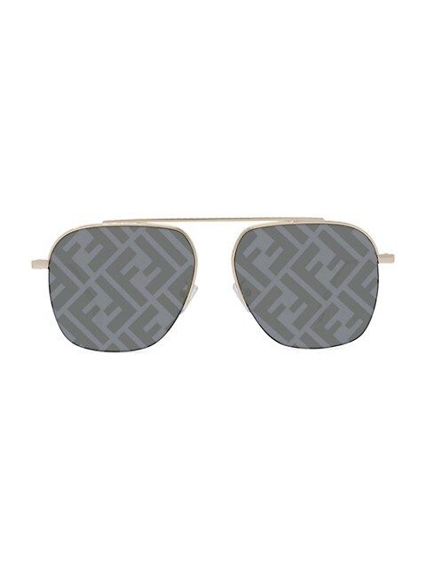 57MM Logo Pilot Sunglasses | Saks Fifth Avenue