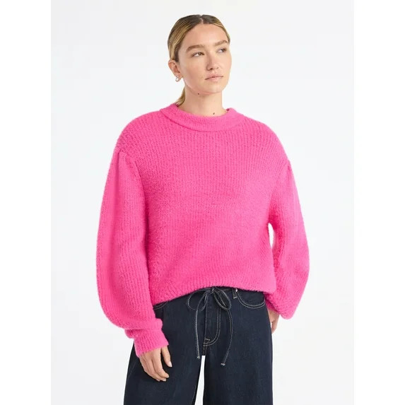 Scoop Women's and Women's Plus Oversized Sweater, Lightweight, Sizes XS-4X | Walmart (US)