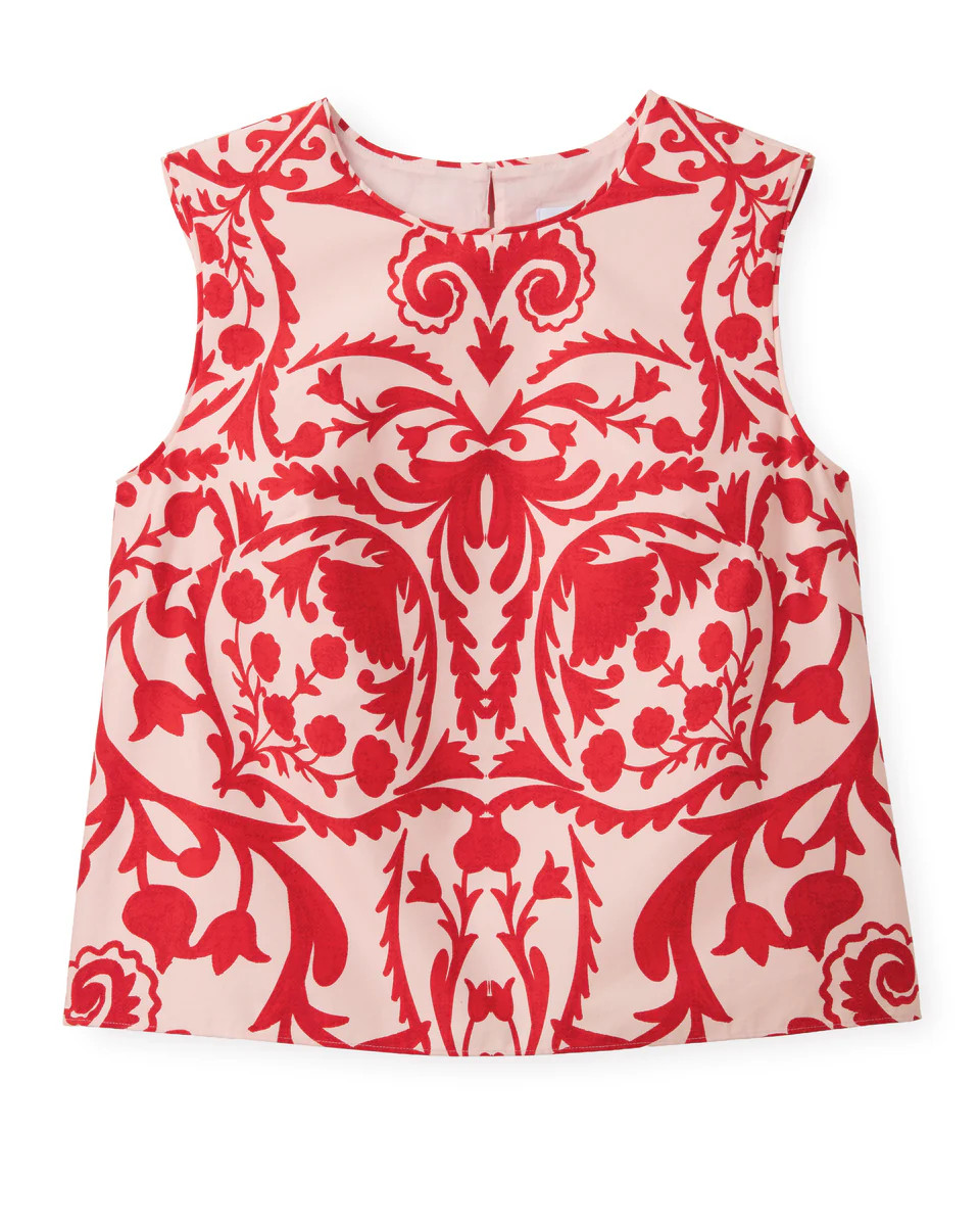 SU26 Linda Shell Top-Faraway Print-Poppy | Cartolina