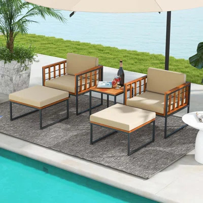 Elice 4 - Person Outdoor Seating Group with Cushions | Wayfair North America