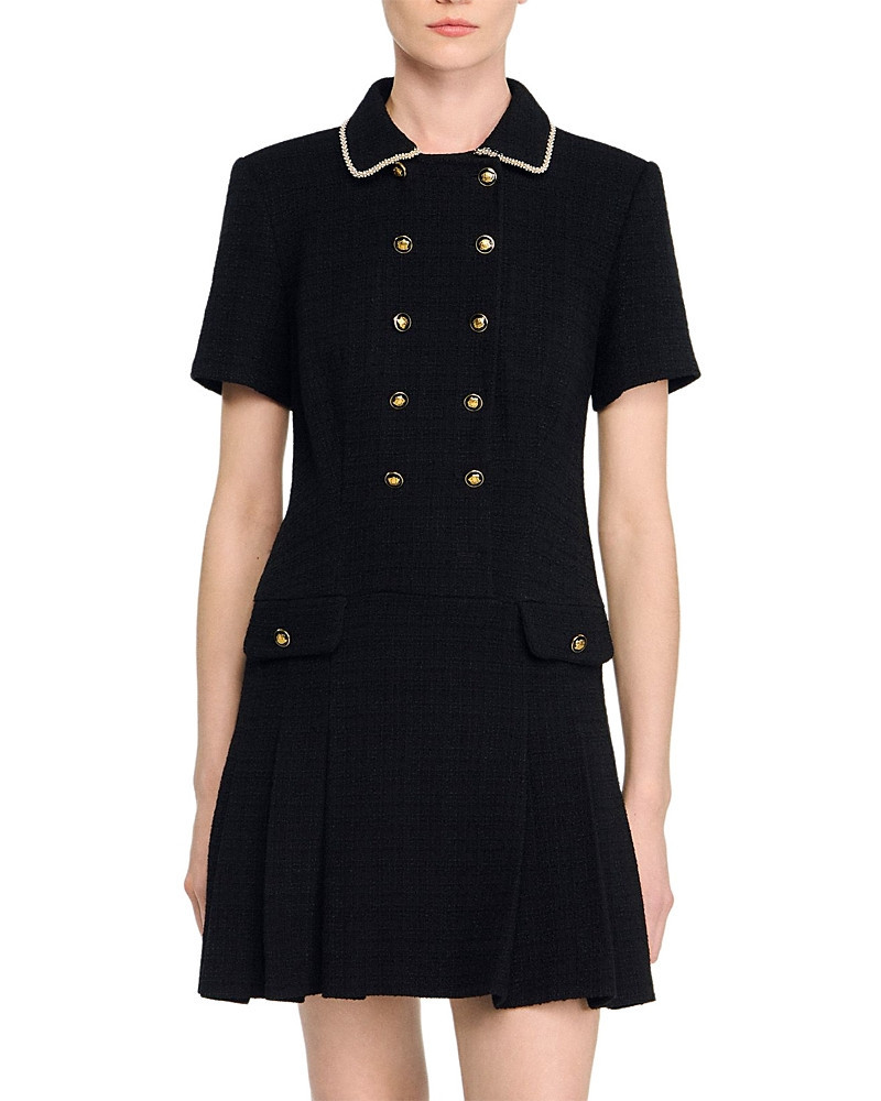 Sandro Button Front Tweed Dress | Bloomingdale's (US)