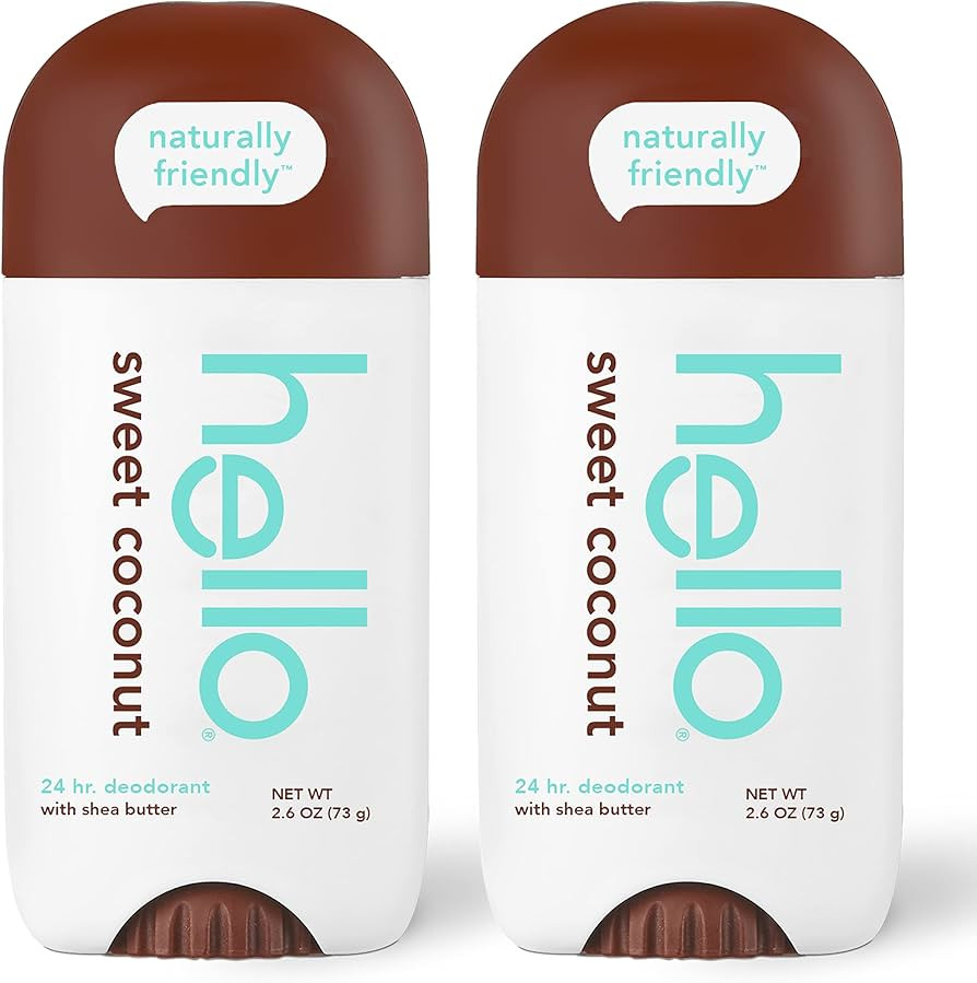 hello Sweet Coconut Deodorant With Shea Butter for Women + Men, Aluminum Free, Baking Soda Free, ... | Amazon (US)