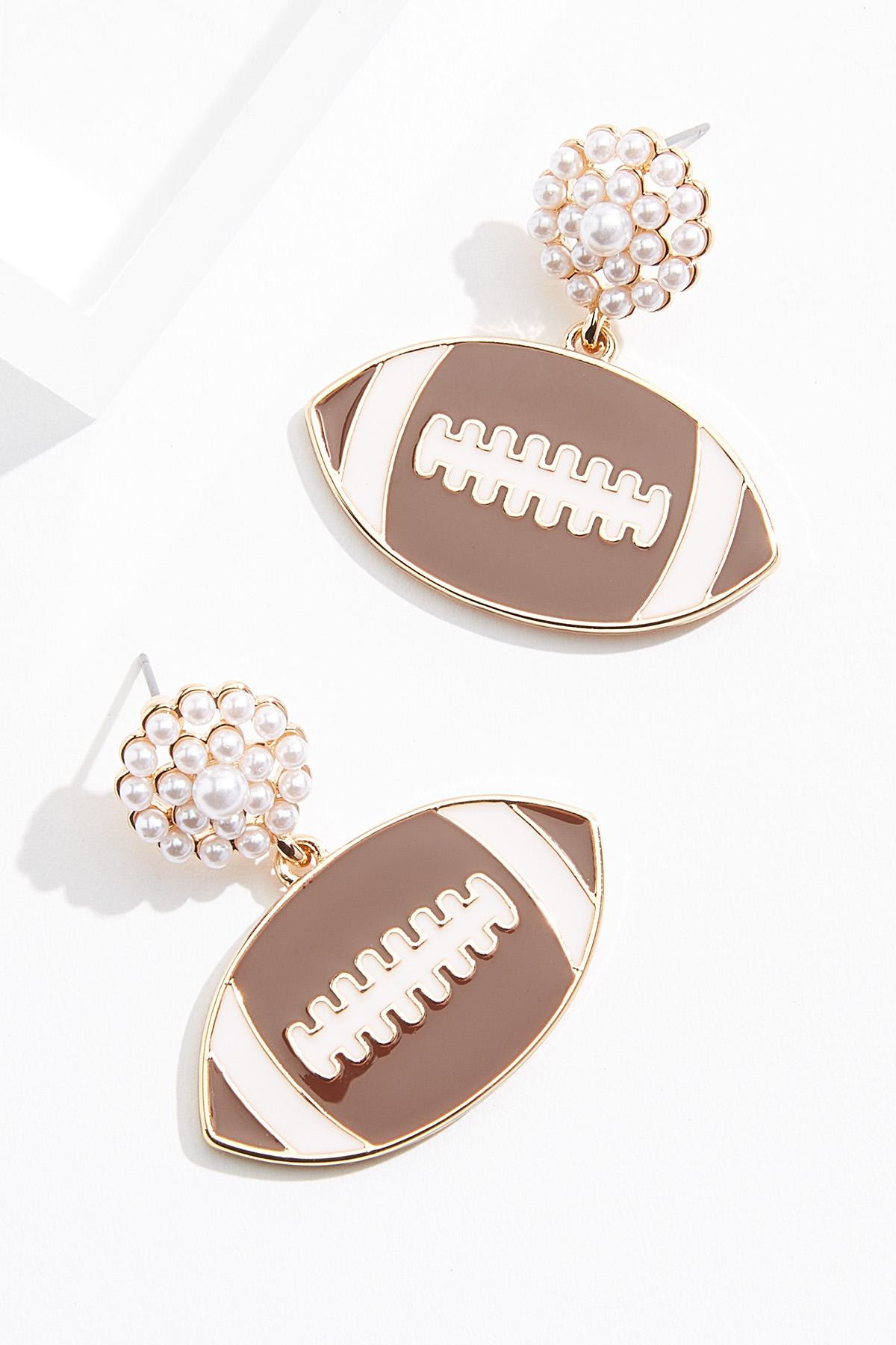 Football Pearl Dangle Earrings | Cato Fashions