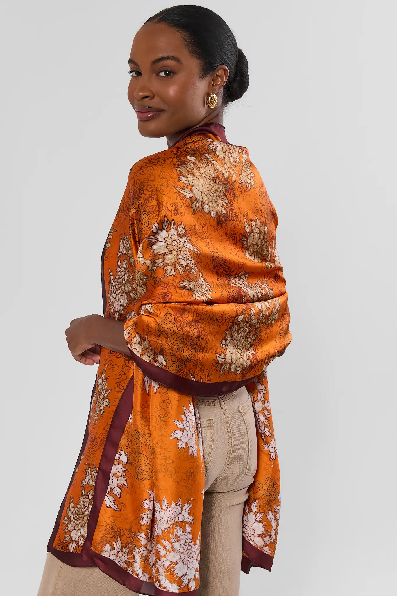 Orange Printed Wrap | Avara