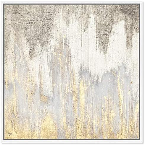 The Oliver Gal Artist Co. Abstract Framed Wall Art Canvas Prints 'Golden Caves' Paint Home Décor, 30 | Amazon (US)