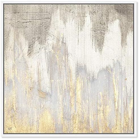 The Oliver Gal Artist Co. Abstract Framed Wall Art Canvas Prints 'Golden Caves' Paint Home Décor, 30 | Amazon (US)