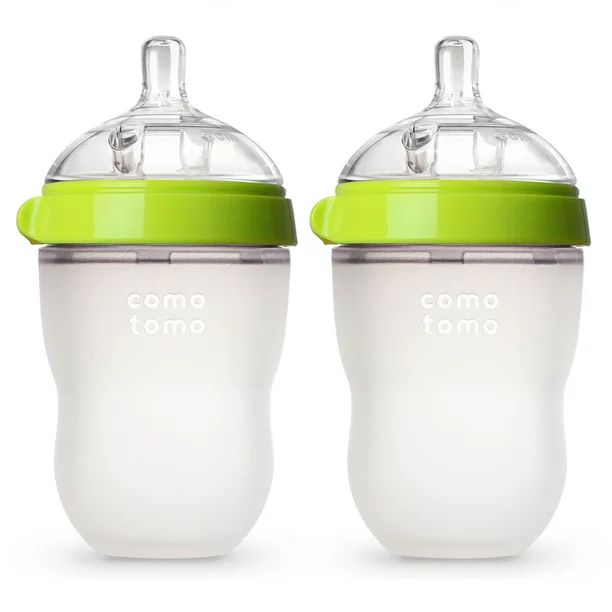 Comotomo Baby Bottle, Green, 8oz (2 Count) | Walmart (US)