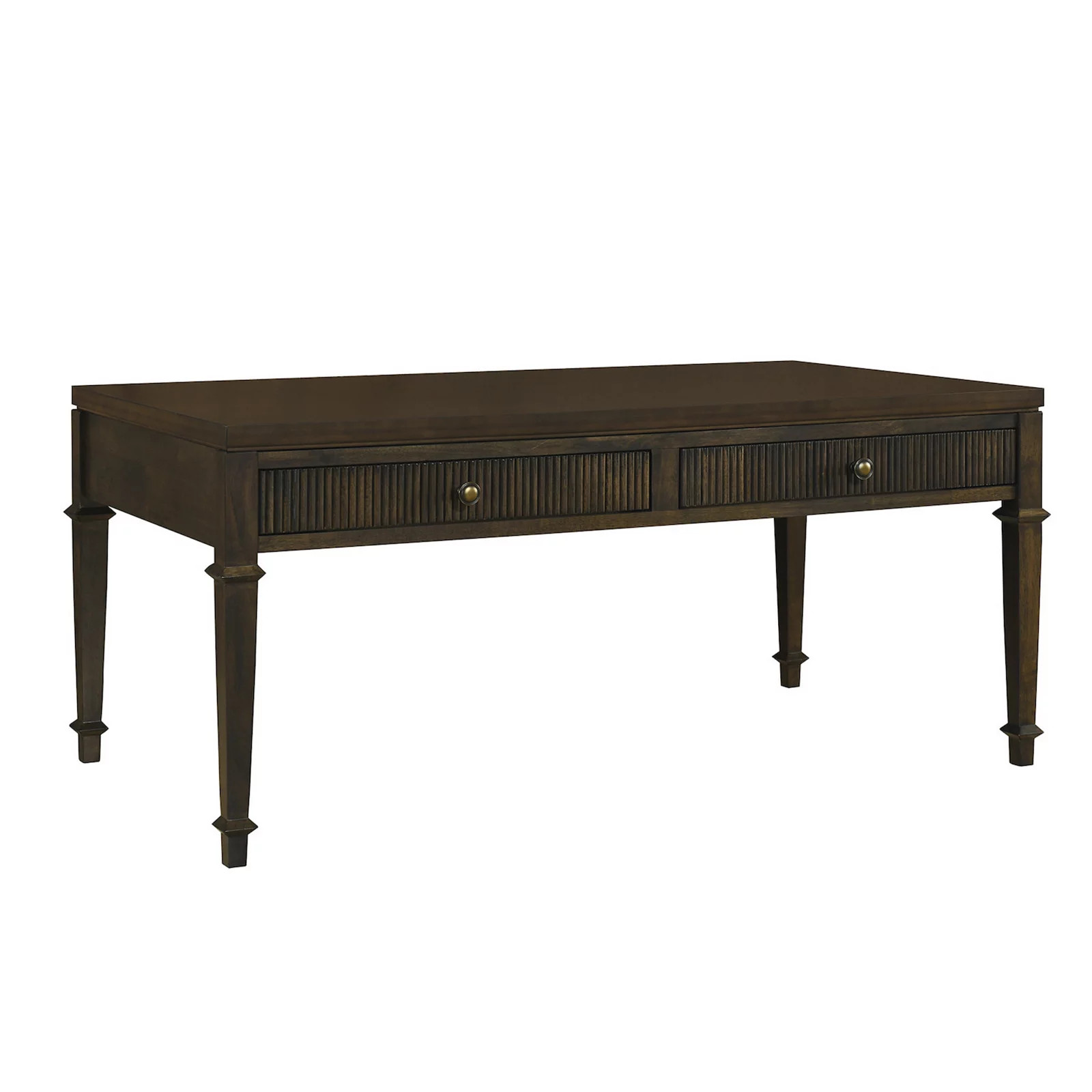 Martha Stewart Kenna Fluted 2-Drawer Coffee Table, Brown | Kohl's