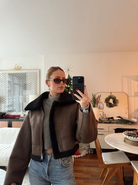 This boxy mango shearling brown jacket is under $100!

Sunglasses are also 40% off in the Madewell sitewide sale

#LTKCyberWeek