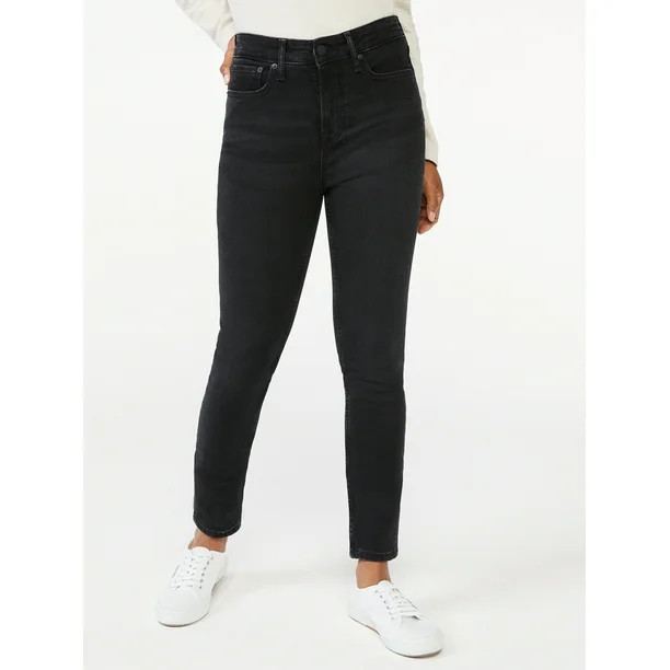 Free Assembly Women's Cozy High-Rise Skinny Jeans - Walmart.com | Walmart (US)