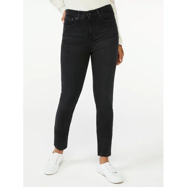 Free Assembly Women's Cozy High-Rise Skinny Jeans - Walmart.com | Walmart (US)