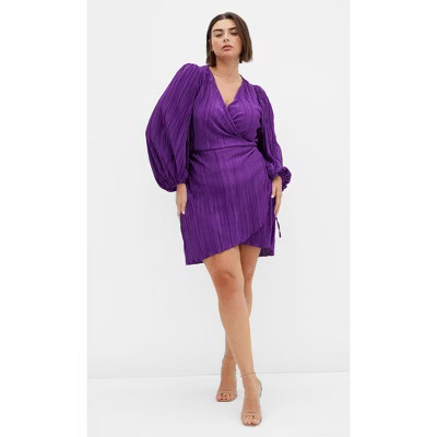 CITY CHIC | Women's Plus Size Kira Dress - royal purple - 16W | Target