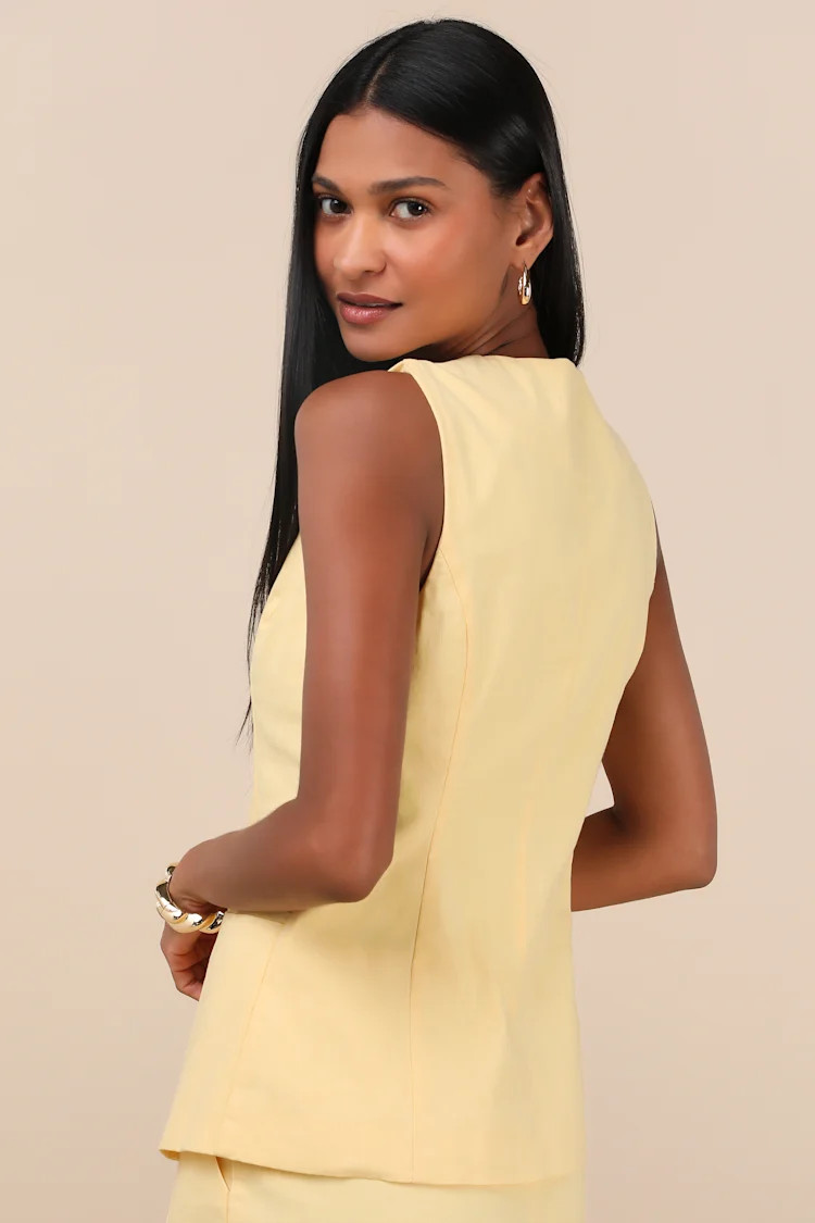 Natural Poise Yellow Asymmetrical Vest Top | Lulus