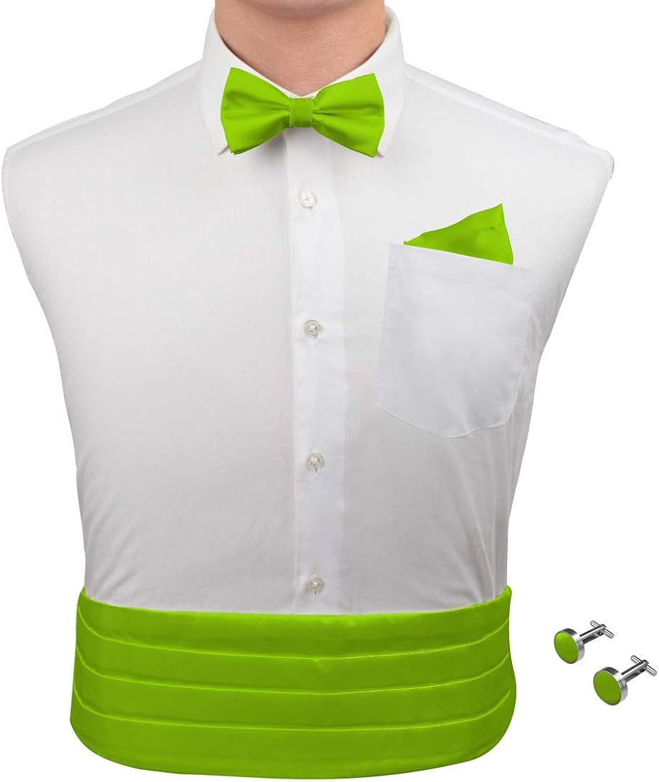 Epoint Men's Fashion Multicolored Silk Solid Cummerbund for Mens Gift Bow Tie Set | Amazon (US)