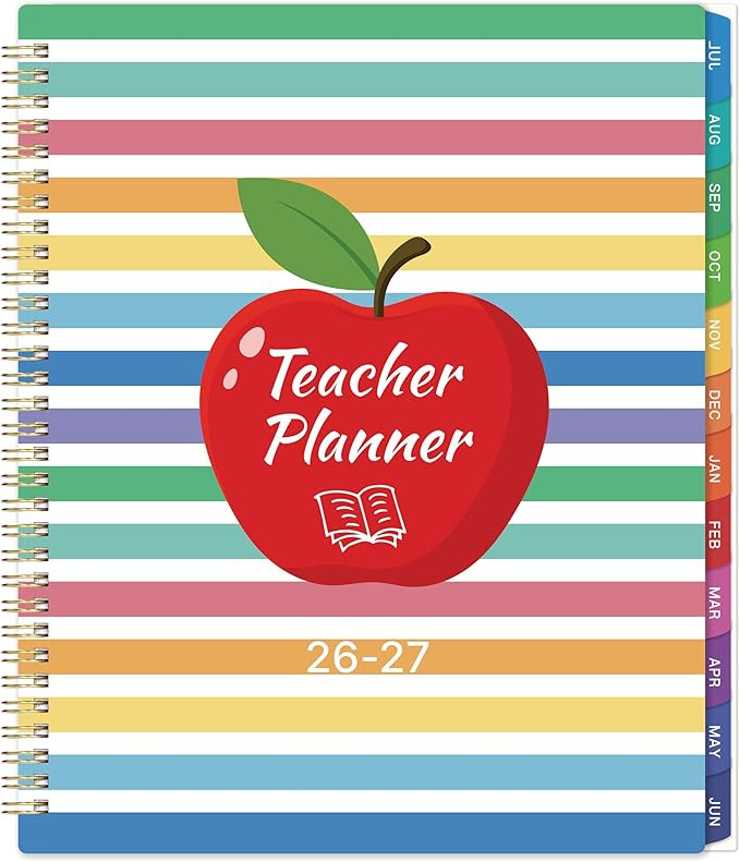 Teacher Planner 2026-2027 - Academic Planner 2026-2027, JUL. 2026 - JUN. 2027, 8.5'' x 11'', Teac... | Amazon (US)