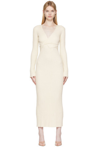 White Twist Maxi Dress | SSENSE