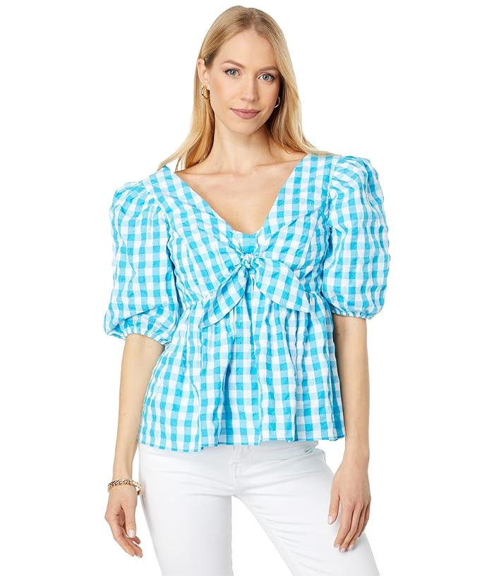 Lilly Pulitzer Sarafina Short Sleeve Gingham | Zappos