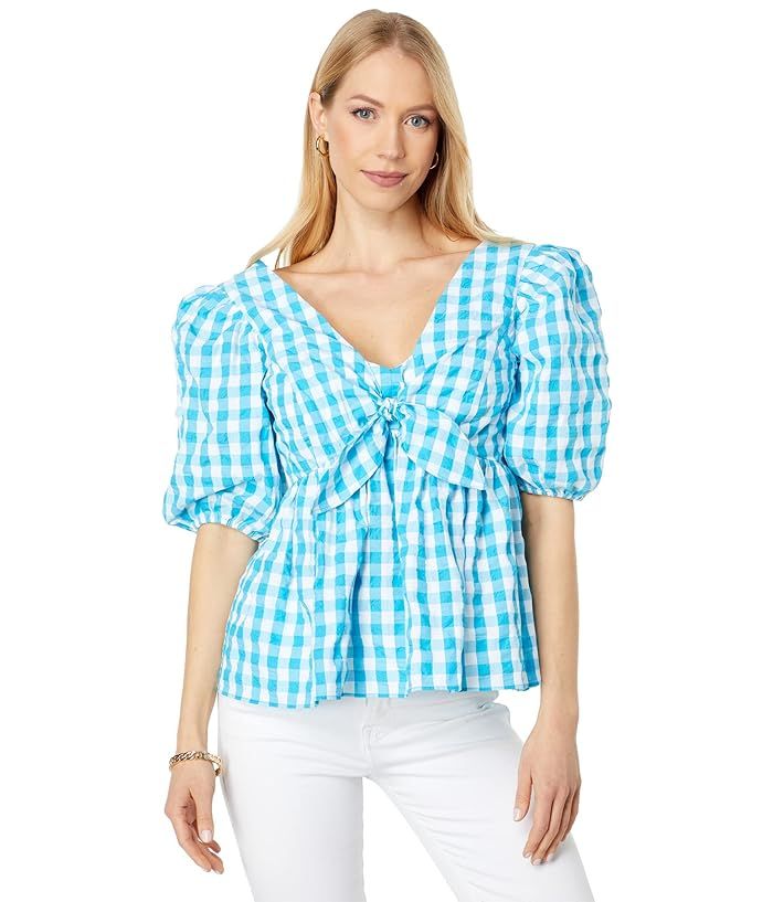 Lilly Pulitzer Sarafina Short Sleeve Gingham | Zappos