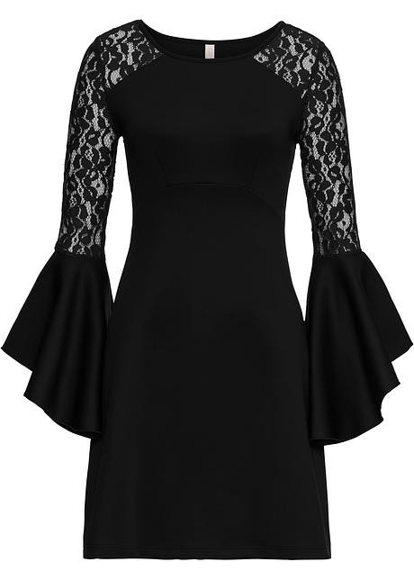 Kleid mit Volant und Spitze | Bonprix DE